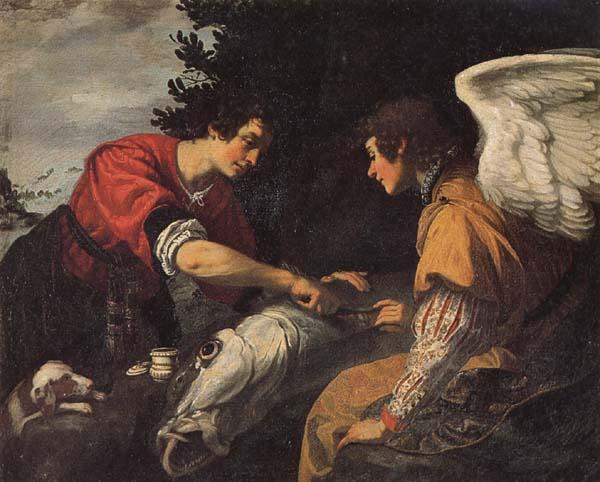 Jacopo Vignali Tobias and the Angel oil painting picture